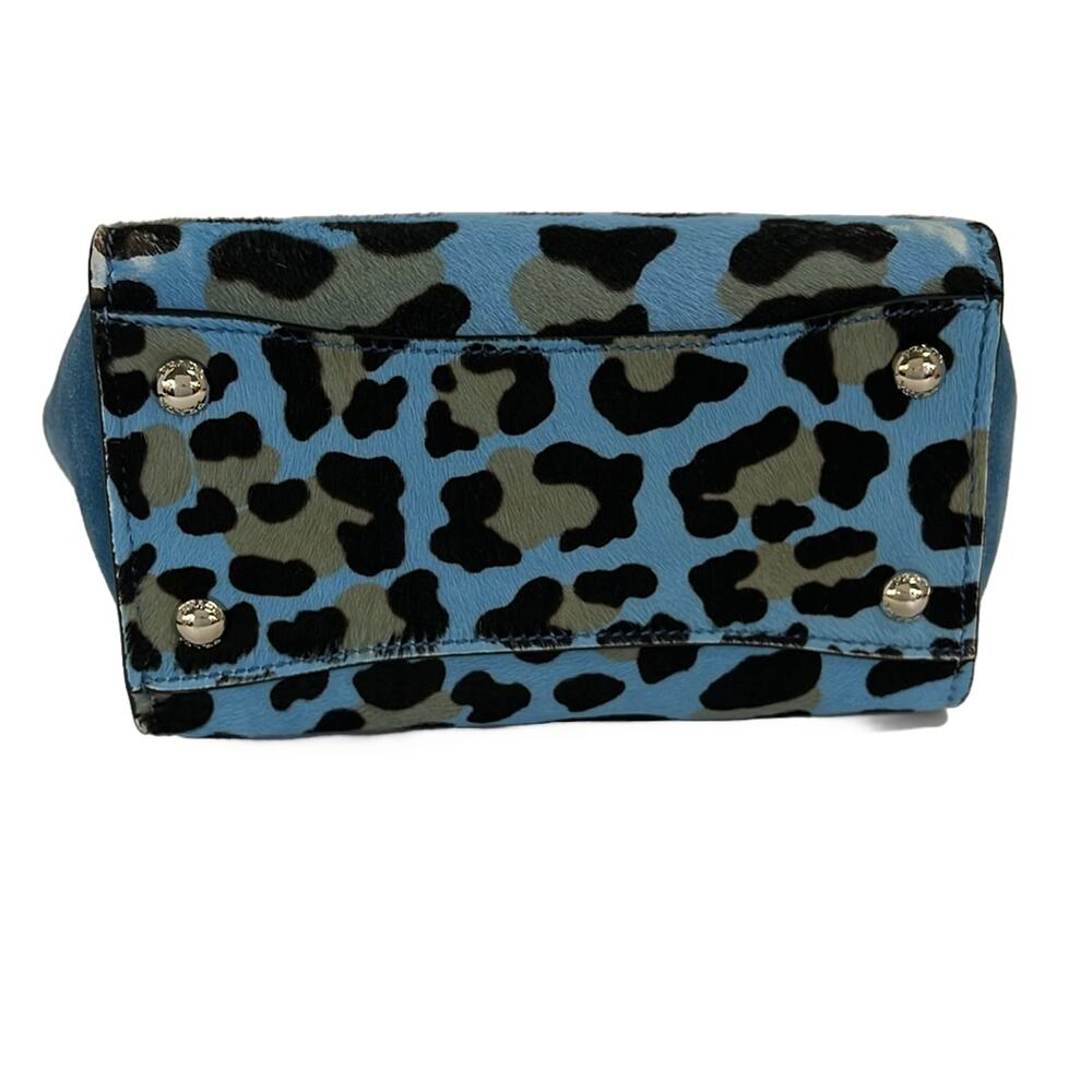 Prada Tote Bag Light Blue Black Multi Unborn Calf Suede Leather - Picture 5 of 13